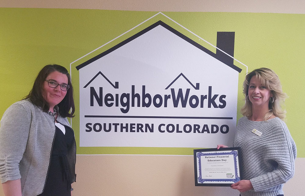 Cynthia Johnson, Financial Educators Day Honoree, with Ashleigh Winans, Nominator.